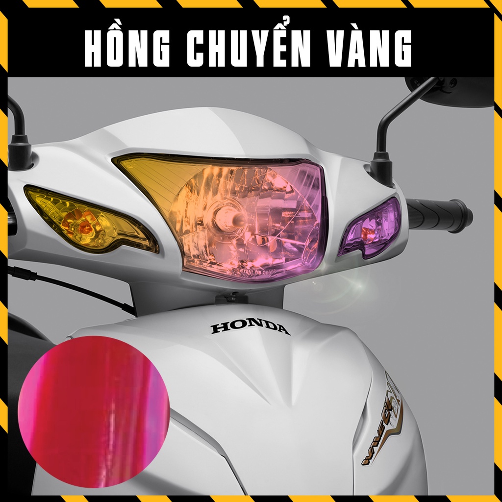 Film Titan Dán Choá Đèn Wave Alpha 2017 - 2021 | Decal Dán Đèn Wave A 110 Đổi Màu, Cắt Sẵn Dễ Dán