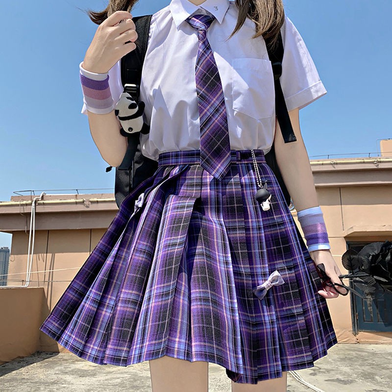 chân váy tennischân váy dài◄❖Gentle One Sword Đồng phục JK Nhật Bản Chính hãng Xuân Hè Dịch vụ lớp học Kiểm tra mớ