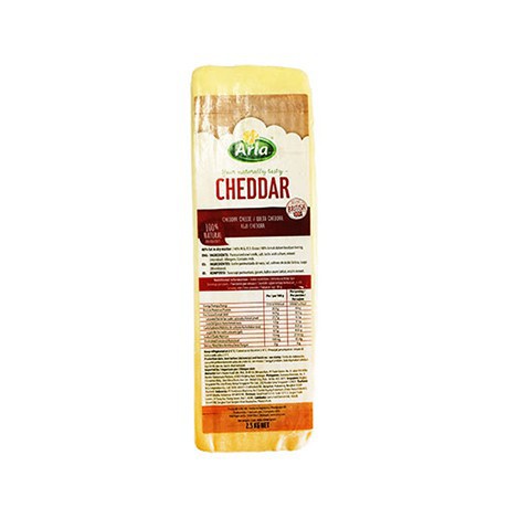 Phô mai cheddar cam, trắng Arla 1kg