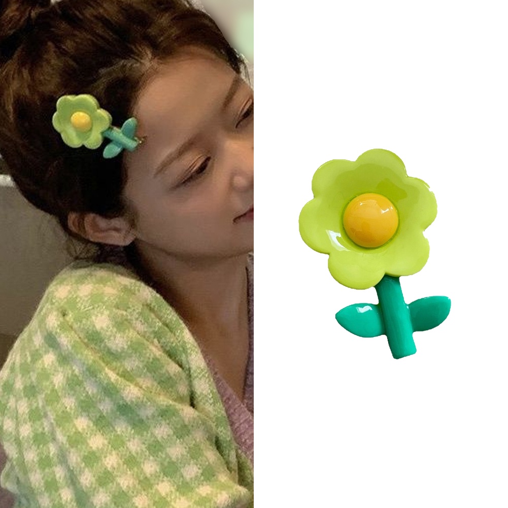 Kẹp Tóc acrylic Hình Hoa Nhiều Màu Sắc Dễ Thương Cho Bé Gái