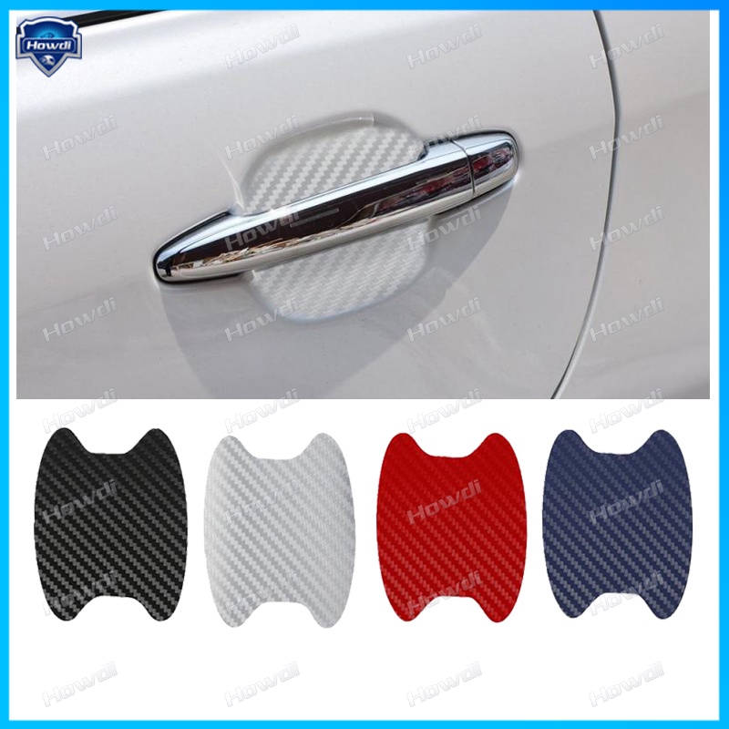 Sticker Sợi carbon 3D Dán Tay Nắm Cửa Xe Hơi Chống Trầy Xước