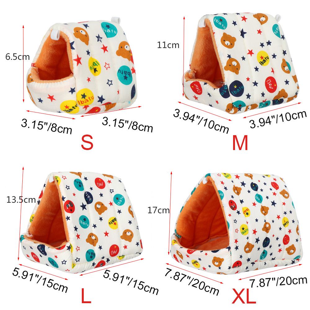 Túi ngủ giữ ấm cho thú cưng cỡ nhỏ như chuột hamster/ thỏ/ sóc thiết kế mềm mại họa tiết đáng yêu