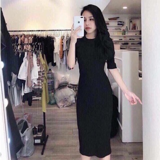 Váy body len tăm siêu đẹp 💕💕 Váy tăm body tay lỡ hàng đẹp sz SML 130k/váy 💋💋 2 màu đen/ be nha 😍😍😍😍😍😍😍😍😍😍z