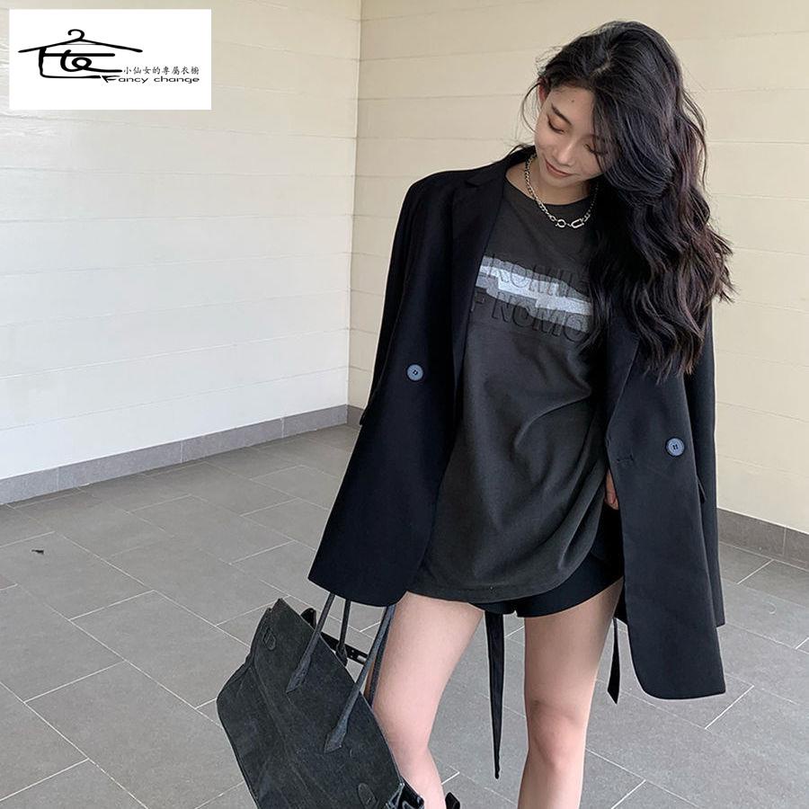 Áo Thun Tay Ngắn Dáng Rộng In Chữ Màu Xám Đậm Thời Trang Mùa Hè Hàng Mới Dành Cho Bạn Nữ 2022