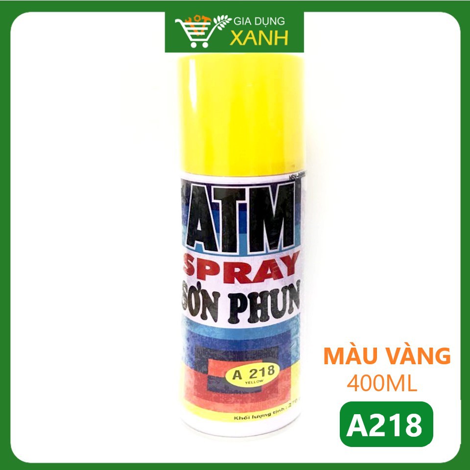 Sơn phun, xịt ATM màu Vàng A218, 400ml