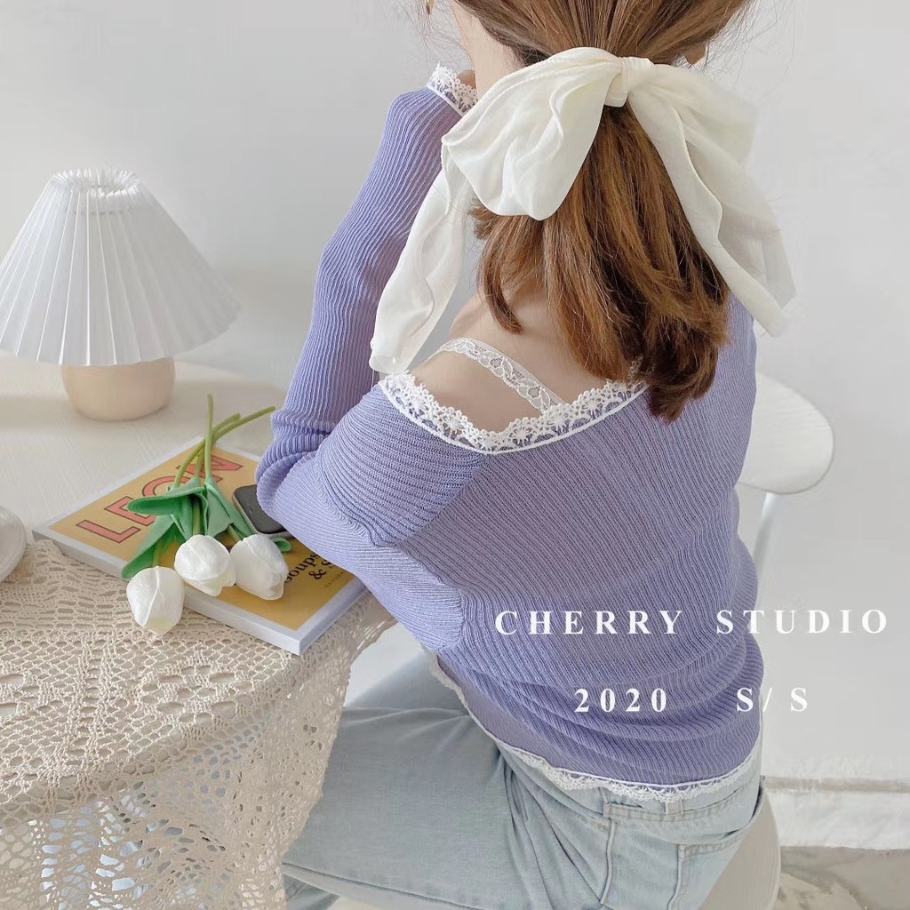 Set Áo Hai Dây + Áo Khoác Cardigan Dệt Kim Thời Trang Cho Nữ | BigBuy360 - bigbuy360.vn