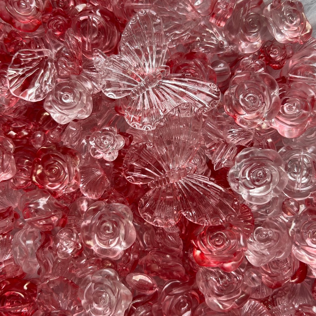 Ốp Điện Thoại ABS Trong Suốt Đính Hạt Ngọc Trai / Bướm / Hoa / Người Ngoài Hành Tinh Cho Iphone