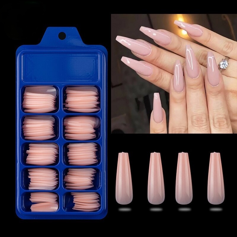 Set of 100 fake nails that cover the entire European and American style for unique decoration