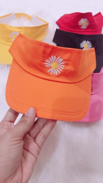 Nón Kế Nam Nữ Nữa Đầu Hoa Cúc 4 màu