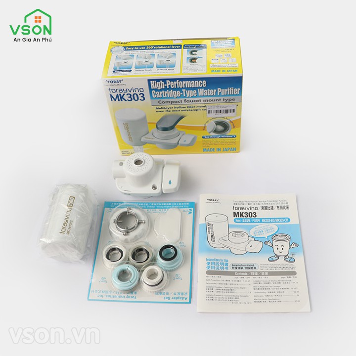 Máy lọc nước tại vòi Torayvino MK303-EG loại bỏ 2 tạp chất và 99,99% vi khuẩn - Hàng chính hãng Nhật Bản | BigBuy360 - bigbuy360.vn