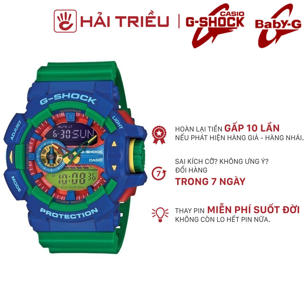 Đồng hồ nam G-Shock GA-400-2ADR máy Quartz (Pin) dây cao su