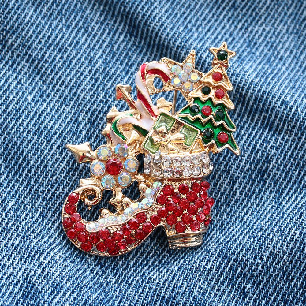 Ghim Cài Áo Hình Chiếc Tất / Găng Tay / Găng Tay / Cây Thông / Kẹ