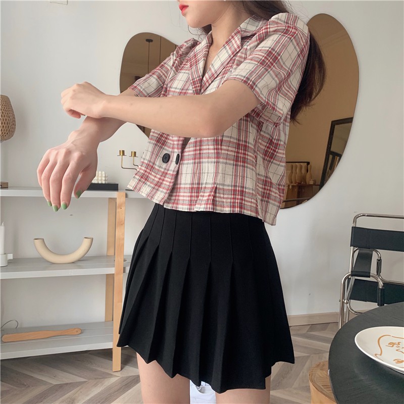 [SẴN] Áo kiểu croptop sơ mi nữ Ulzzang Quảng Châu ASC33 | BigBuy360 - bigbuy360.vn