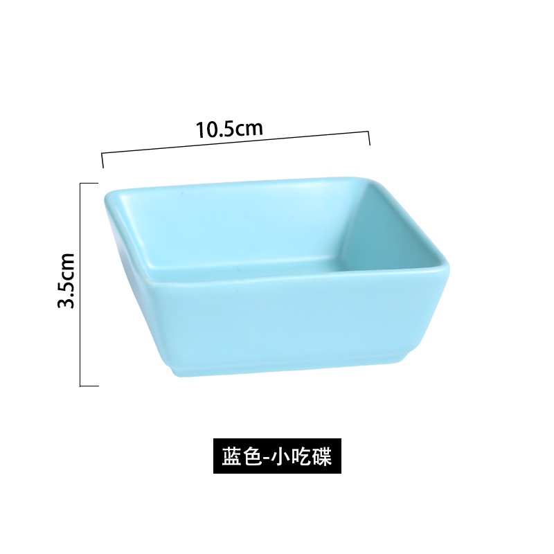 Đĩa Sứ Hình Vuông Đựng Thức Ăn Khô / Tráng Miệng Phong Cách Châu Âu Sang Trọng