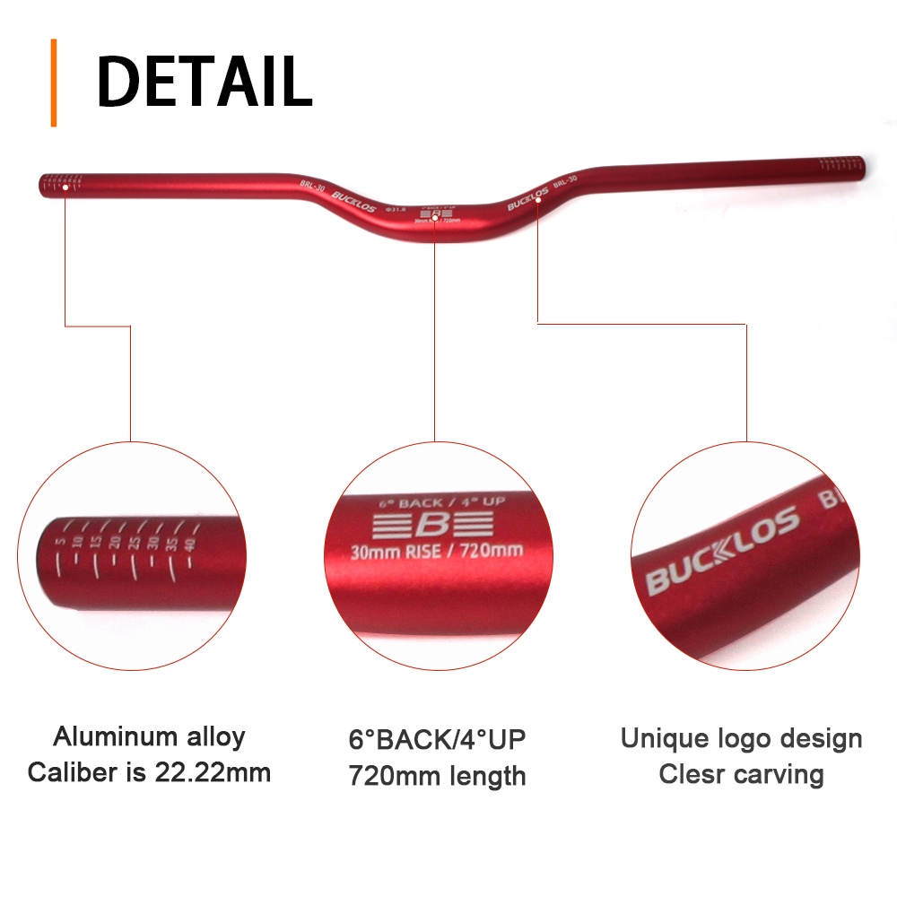 Starbucks Tay Lái Xe Đạp 31.8mm 720 / 780mm 30 / 50mm Tăng Cường mtb / bmx Bằng Hợp Kim Nhôm