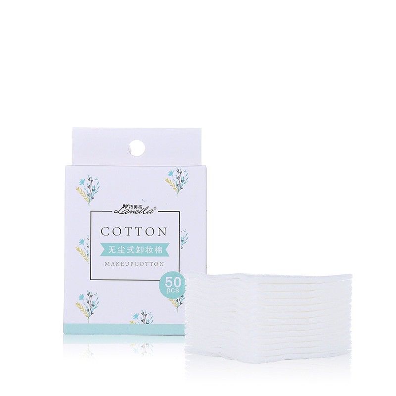 [Hộp 50 miếng] Bông tẩy trang mini cao cấp Lameila siêu mỏng - 100% Cotton an toàn cho mọi loại da Duashop