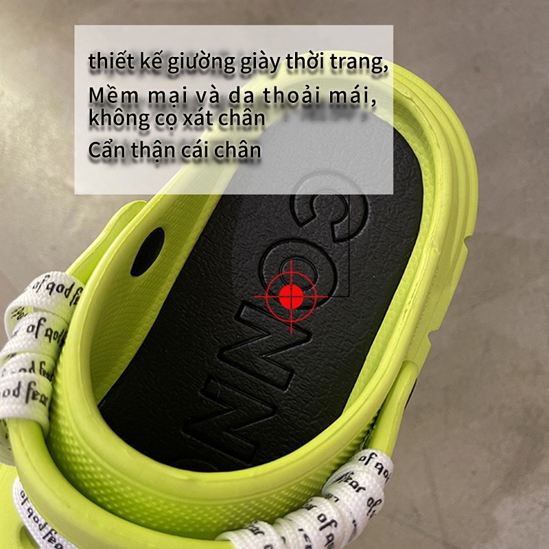 Dép sục crocs đế cao dày phiên bản đặc biệt mẫu mới nhất 2022 Giày sục sandal phong cách ulzzang Kichi