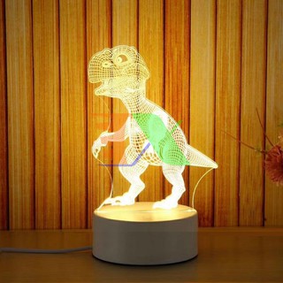 Đèn ngủ, đèn trang trí Led 3D - Khủng Long