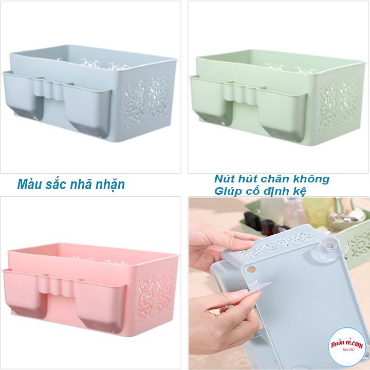 Kệ Mĩ Phẩm Hoa Văn 4 Góc Hút Chân Không Cao Cấp 00773