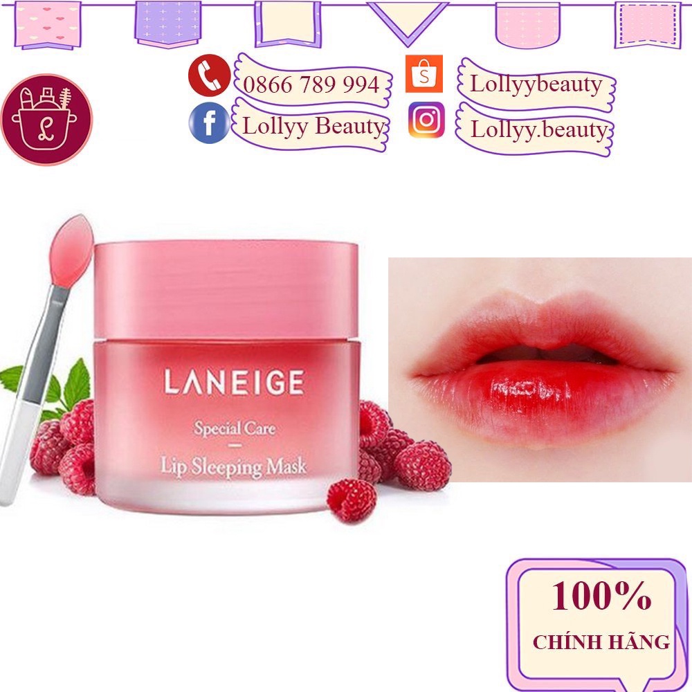 Mask môi Laneige 20g Lip Sleeping Mask, Mặt nạ ngủ môi Laneige Berry