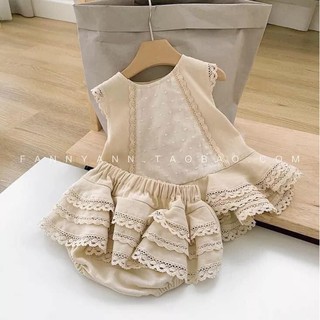 Set Áo Đũi Chân Váy Ren Tầng Nhiều Màu Cho Bé