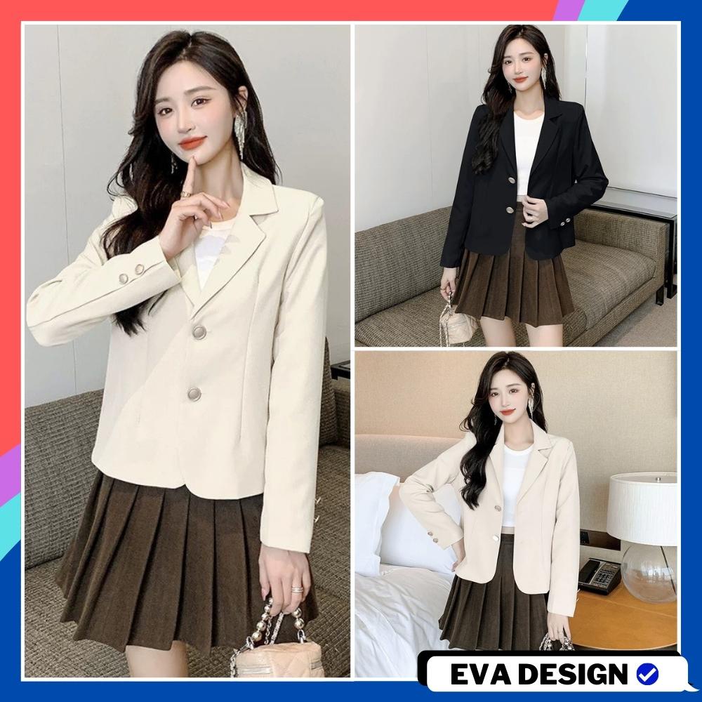 Áo blazer nữ dáng ngắn 2 lớp cao cấp Áo khoác vest công sở hàn quốc mùa thu đông thiết kế dáng croptop mặc đi làm