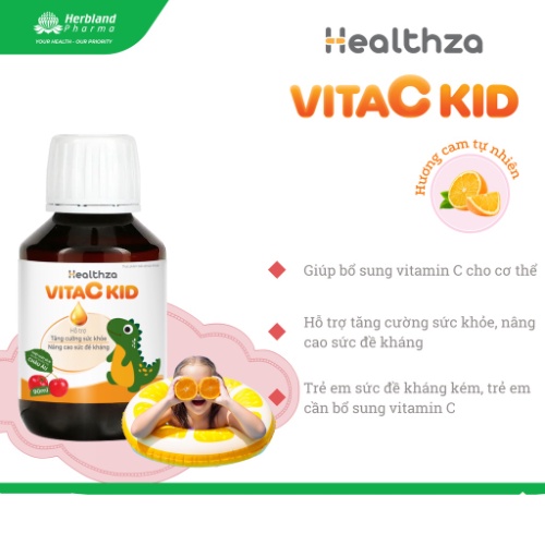 Thực phẩm bảo vệ sức khỏe Healthza VitaC Kid dành cho bé 90ml