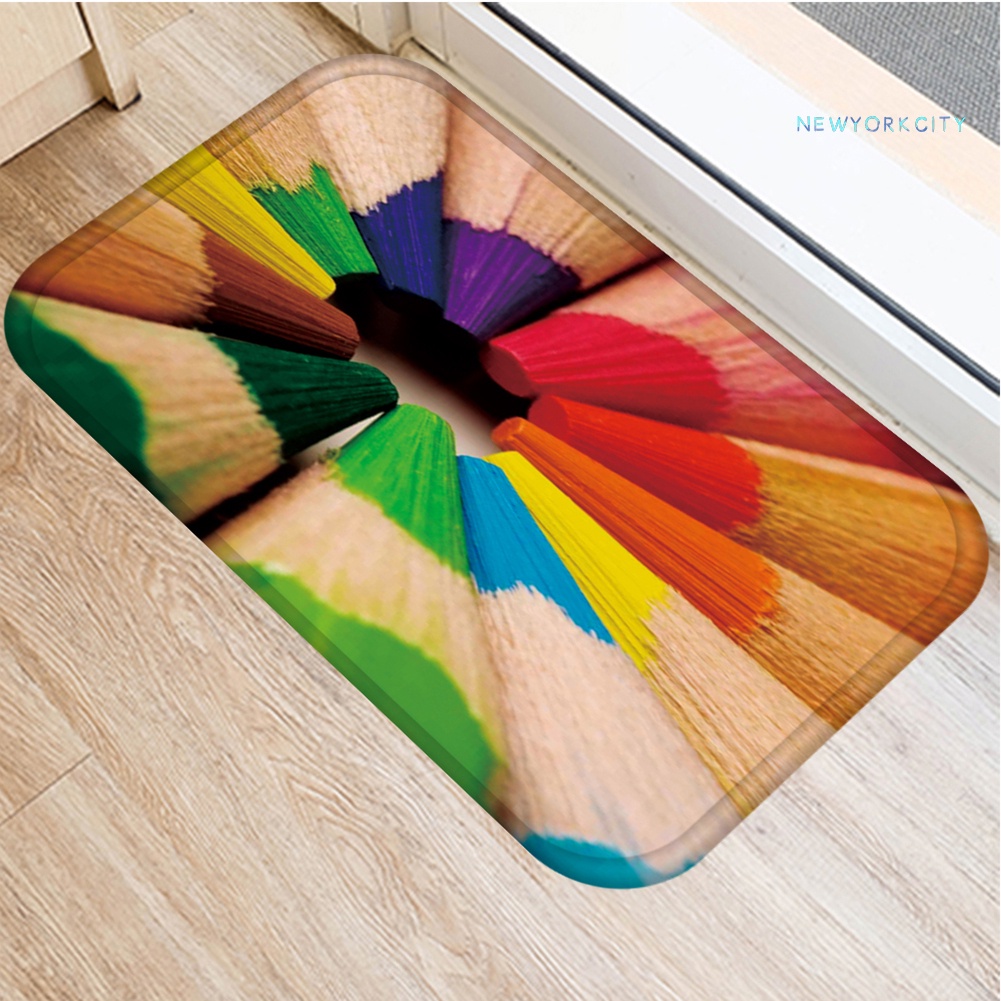 Thảm lót cửa chùi chân Chống Trượt Màu Sắc Tương Phản Cho Phòng Khách / Phòng Tắm