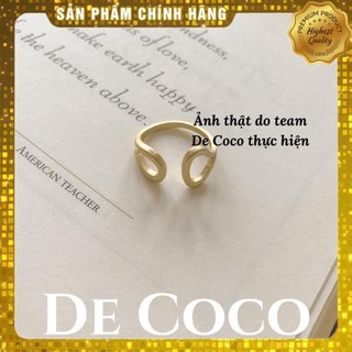 [Bản Mới Nhất] Nhẫn nữ màu vàng gold matte de Coco