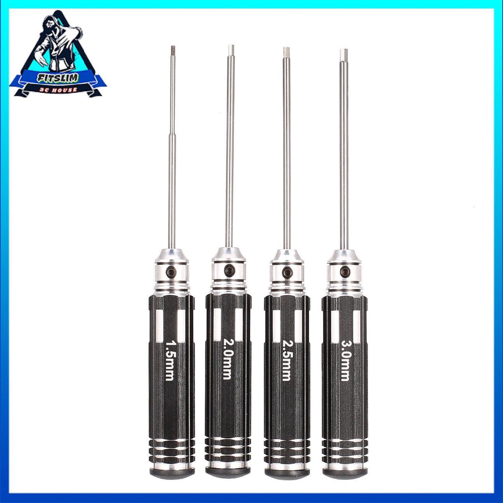 Bộ 4 Tua Vít Lục Giác 1.5 2.0 2.5 3.0mm Cho Xe Hơi, Trực Thăng Điều Khiển Từ Xa