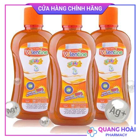 Nước xúc miệng Valentine Kiddy Thái Dương ( 250ml ) - Ngăn ngừa nhiệt miệng, hôi miệng, sâu răng