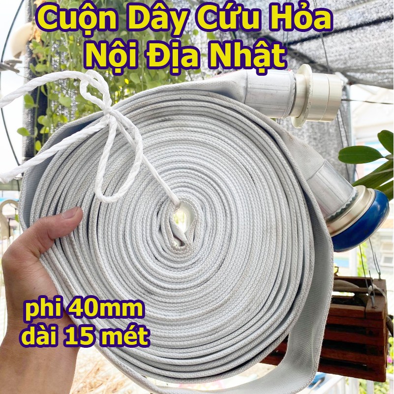 Cuộn Ống Nước Cứu Hỏa Nội Địa Nhật dài 15M phi 40mm