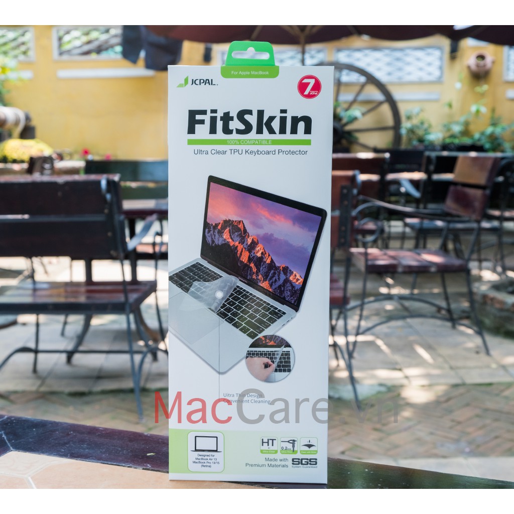 Phủ bàn phím Jcpal FitSkin Ultra cho Macbook 13.3inch, 15.4inch