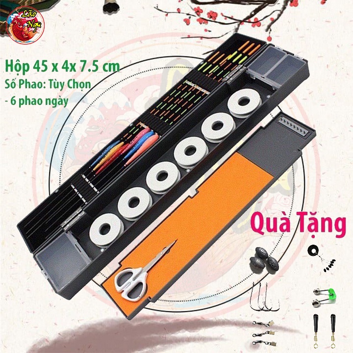 Hộp đựng phao câu đài XÁM 45cm [6 Phao Câu Ngày] Phao Cao Cấp