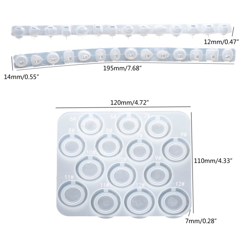 Khuôn Silicone Làm Nhẫn Đính Đá Pha Lê UV Hình Trứng Chim Bồ Câu