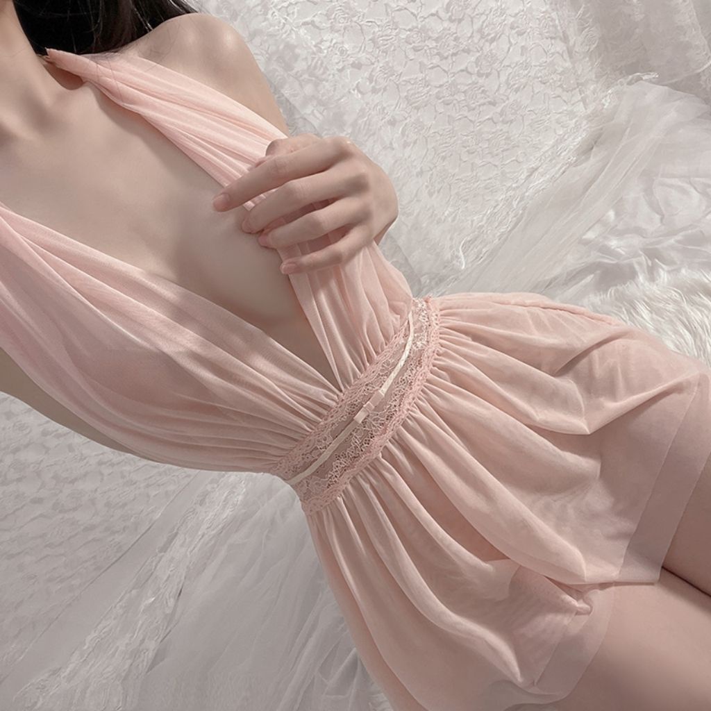 Váy ngủ sexy gợi cảm Đầm ngủ hở lưng siêu quyến rũ lưới mềm M65