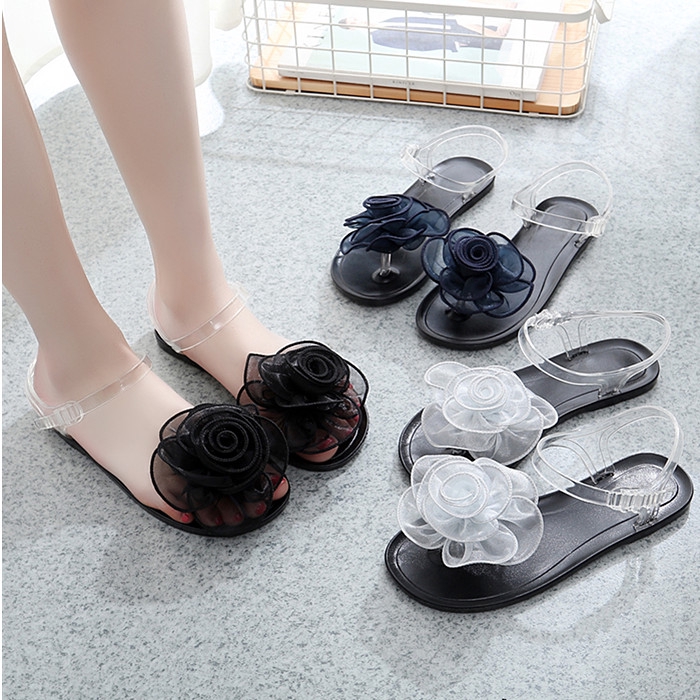 Giày Sandal Xỏ Ngón Chống Nước Họa Tiết Trái Cây Phong Cách Bohemian Thời Trang Đi Biển Cho Nữ