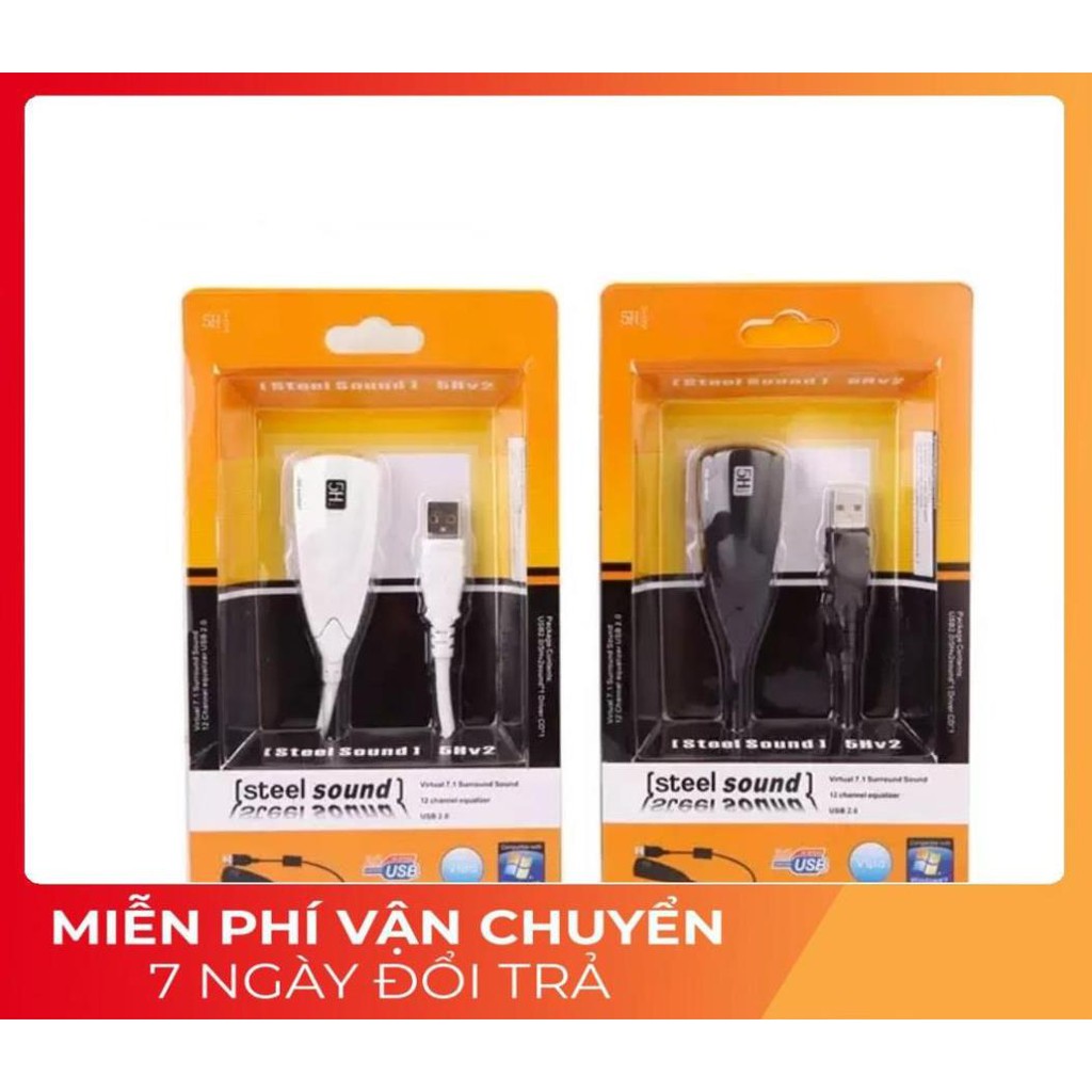 [Chính hãng]USB âm thanh 5HV2 chuyển đổi từ cổng USB ra cổng âm thanh 3.5 cho thiết bị hư hỏng cổng sound tai nghe