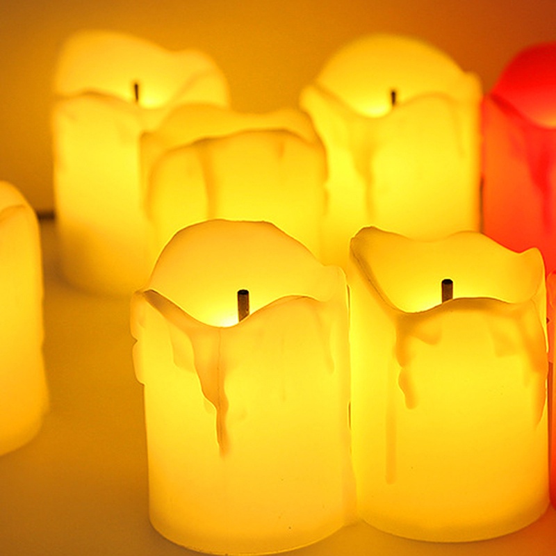 Đèn LED hình chiếc nến để bàn phong cách Bắc Âu Roman dùng trang trí đa năng