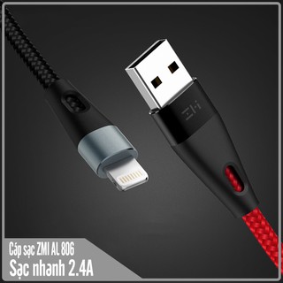 Cáp sạc Lightning ZMI AL 806 Sạc nhanh cho iPhone 2.4A