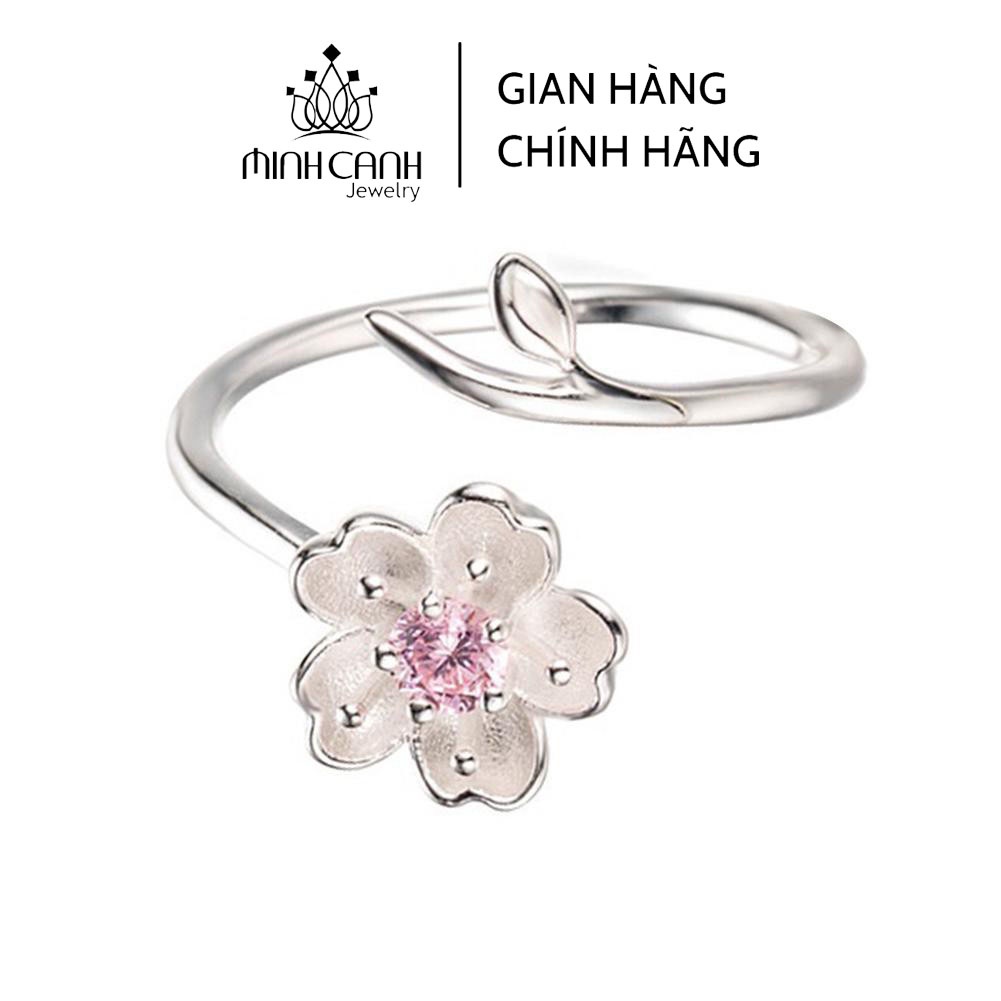 Nhẫn Bạc Hoa Anh Đào Bạc Ý S925 - Minh Canh Jewelry