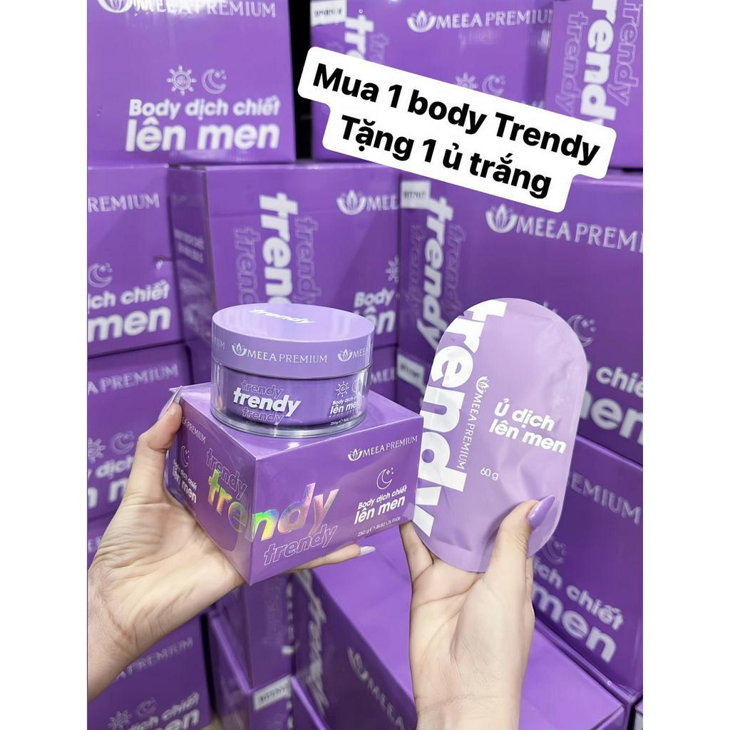 Kem Body Dưỡng Da Tím Trendy Dịch Chiết Lên Men - Meea Premium 250Gram - Doris Shop