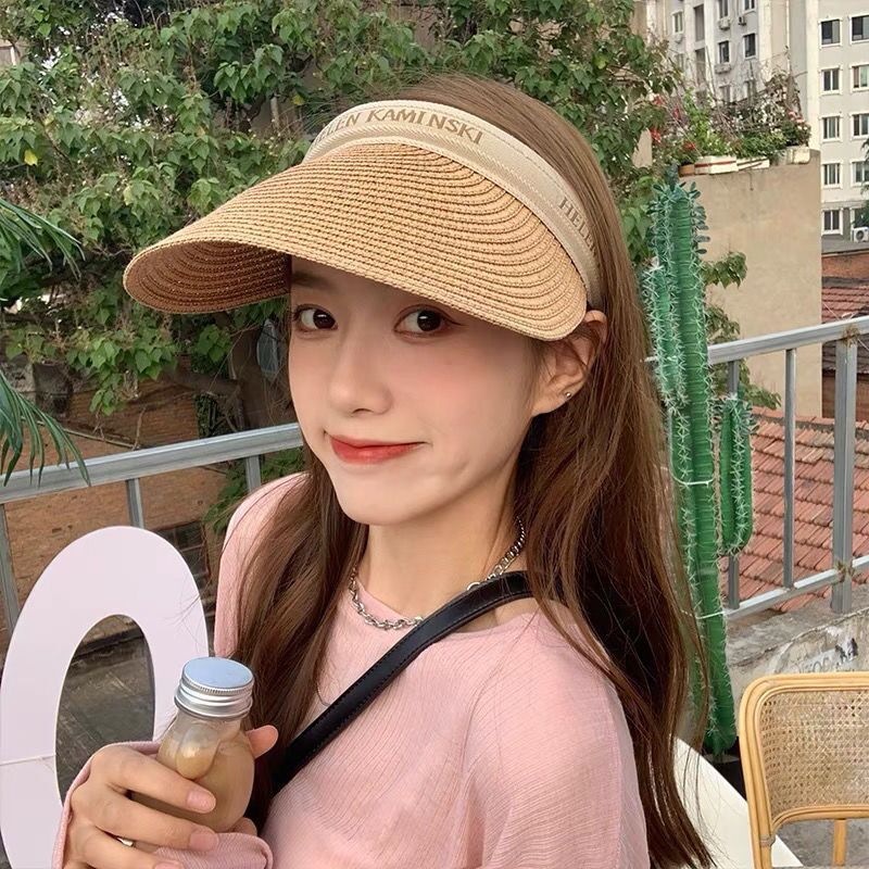 Nón Che Nắng Nửa Đầu Thoáng Khí In Chữ Thời Trang Mùa Hè Cho Nữ