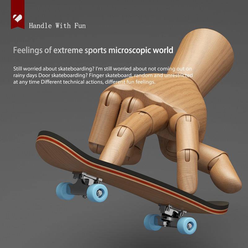 Bánh Xe Ván Trượt Năm Lớp Bằng PU Chống Trượt Chuyên Nghiệp Mini Finger Skateboard Fingerboards