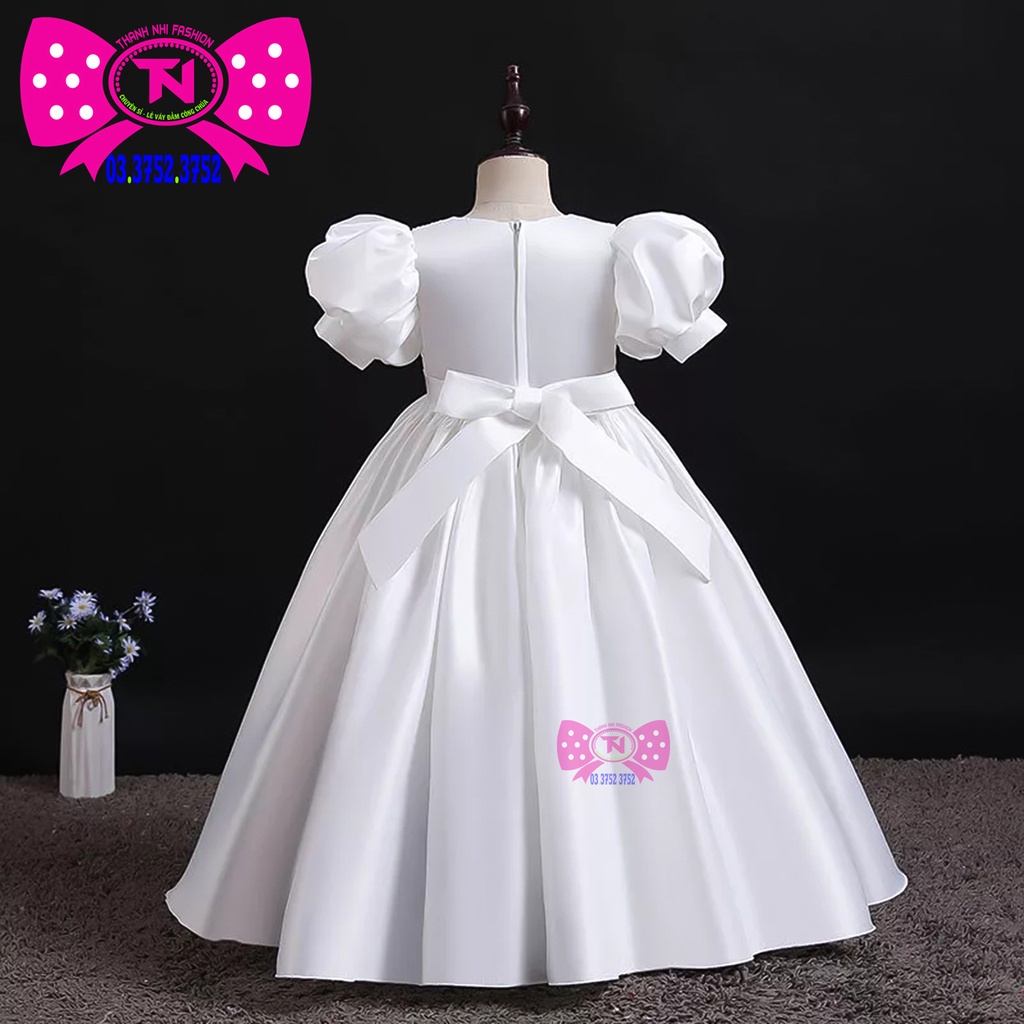 Váy Bé Gái Tay Phồng phong cách châu Âu  - Váy Công Chúa TN233007