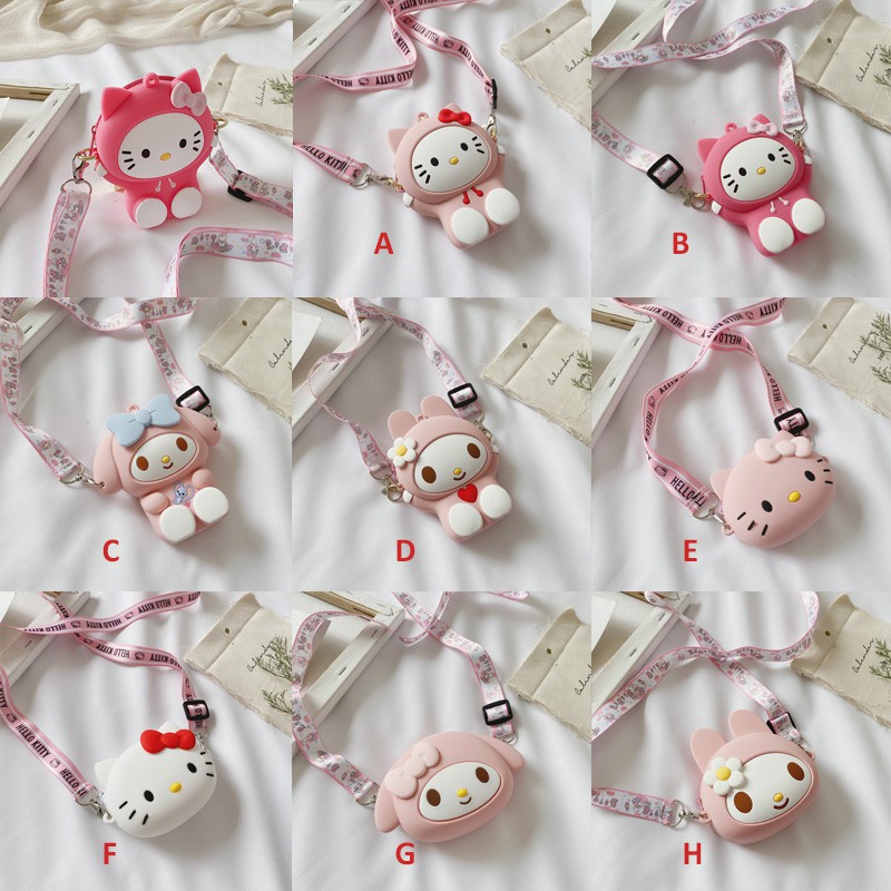 Túi Đeo Chéo Hình Mèo Kitty Đáng Yêu Sành Điệu Cho Bé Gái