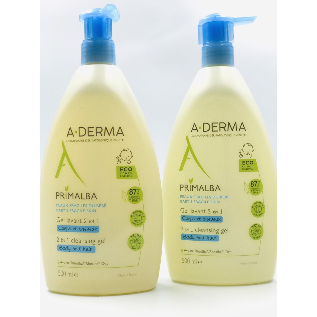 (Mẫu mới) Sữa tắm cho trẻ sơ sinh A-Derma Primalba Gel 500ml