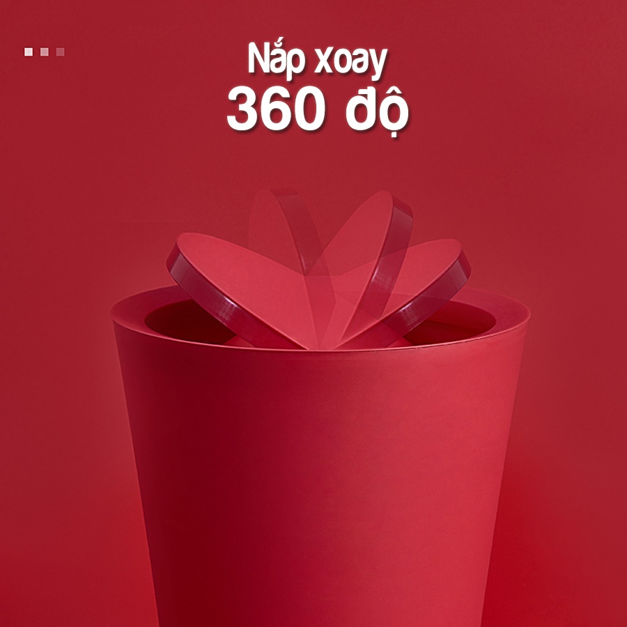 Thùng rác thông minh 9L - Thùng đựng rác nhựa ABS an toàn - GOMY