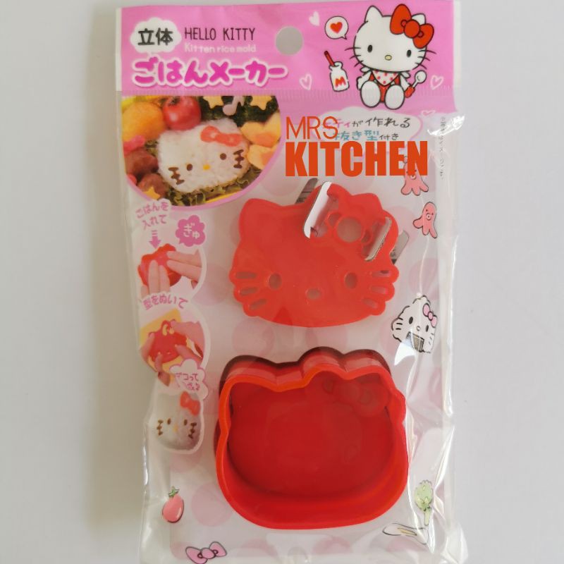 Khuôn Làm Cơm Bento Hình Hello Kitty Phong Cách Nhật Bản