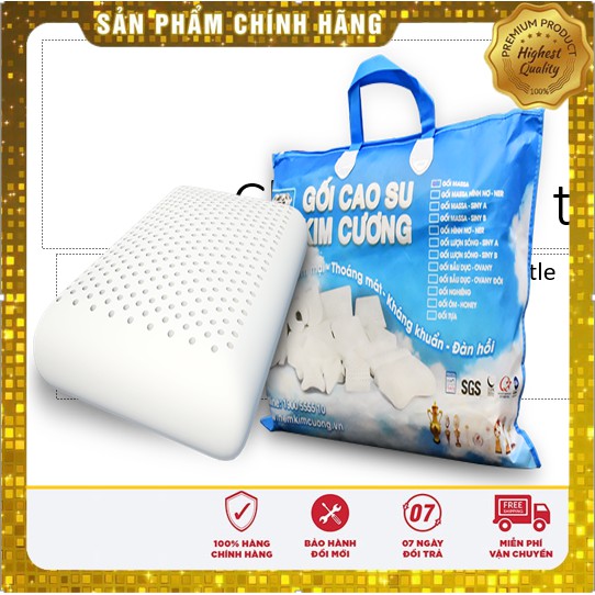 Gối Cao Su Kim Cương Ovany 40x60 cm [ FREESHIP ], Chất Liệu Cao Su Tự Nhiên 100%, Bảo Hành Một Đổi Một.